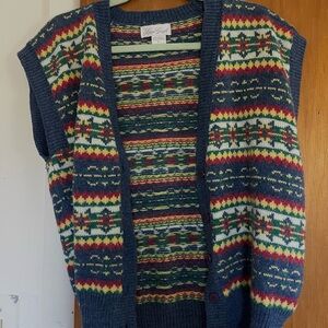 Pendleton Cardigan Sweater Vest